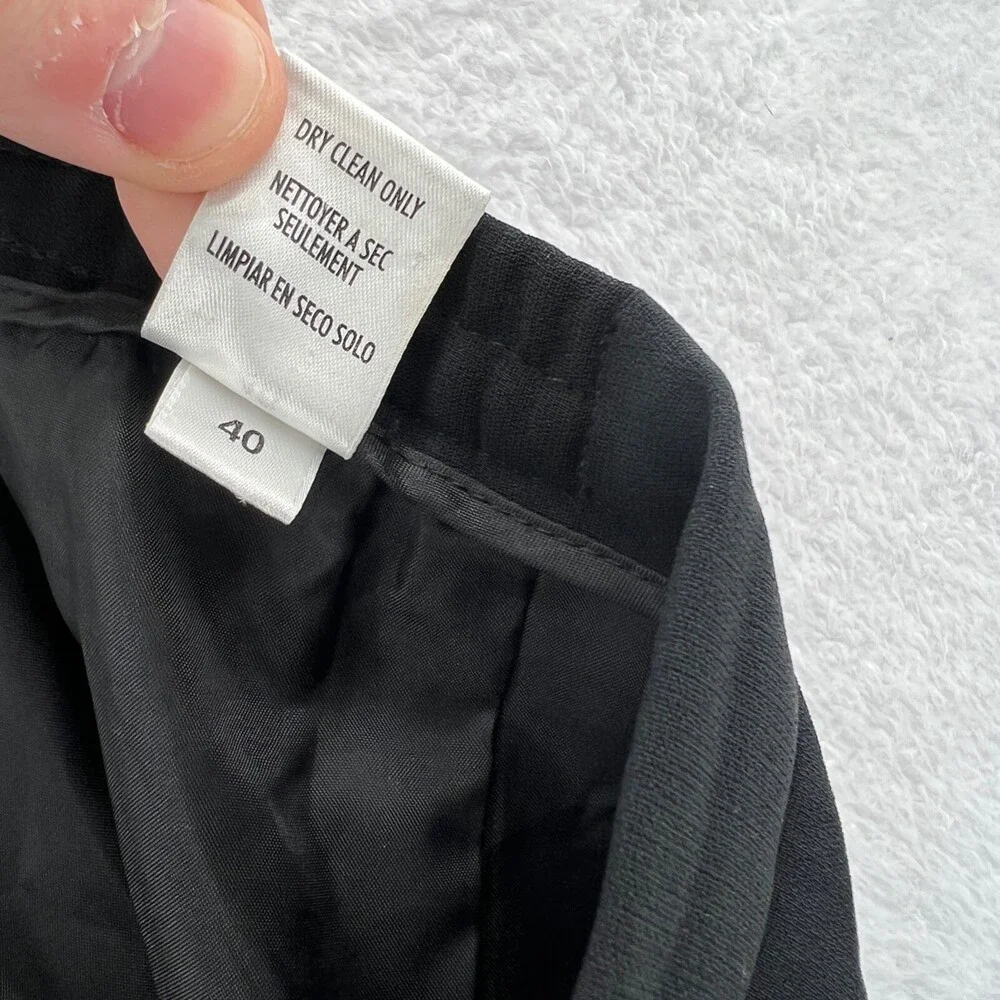 August Max Dress Pants Womens 4 Black‎ 36x27 Pleated Professional Work Suit Pant